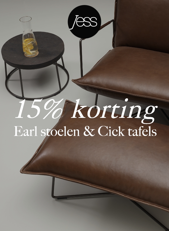 15% korting op Earl stoelen & Cick tafels
