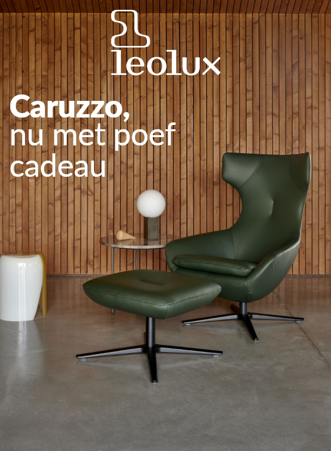 Ontvang een gratis poef bij aankoop van een Caruzzo fauteuil