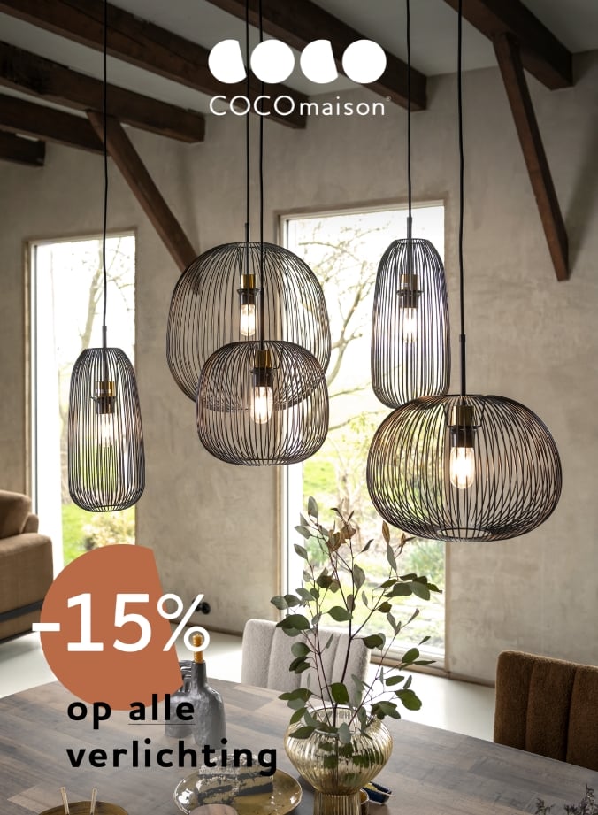 15% korting op alle verlichting