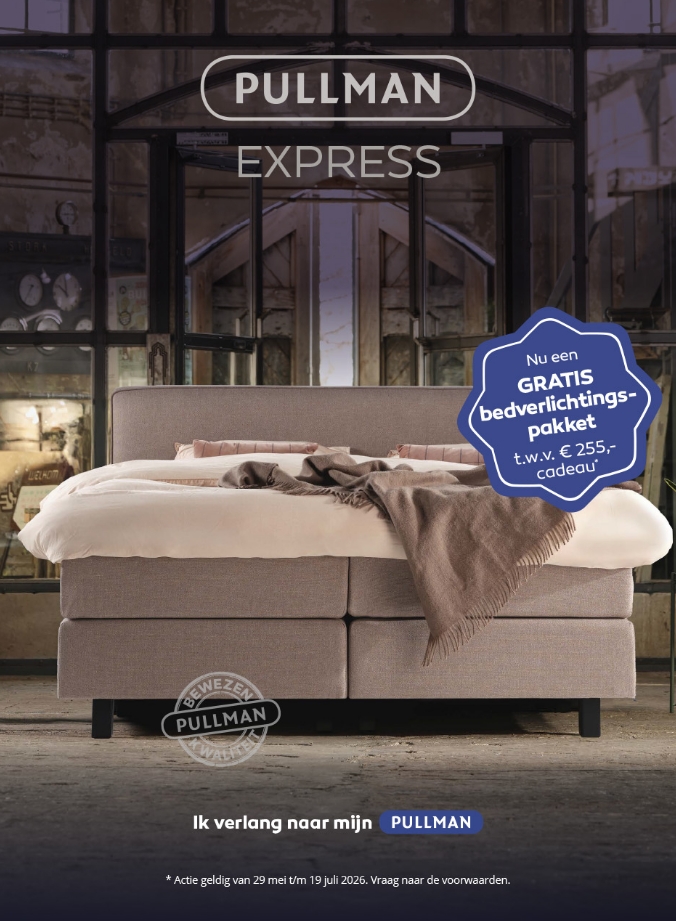 Express boxspring met gratis bedverlichting