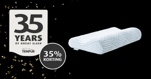 TEMPUR® ergnomische hoofdkussens 35% korting