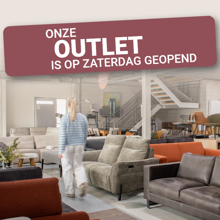 Onze outlet is op zaterdagen geopend