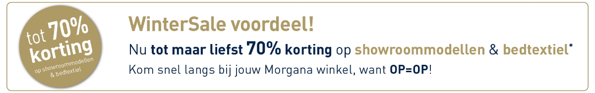 Actie - WinterSale bij Morgana - Actiebanner 70% korting