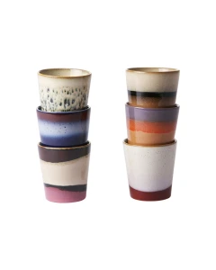 Koffiekopjes ceramic 70s (set6)