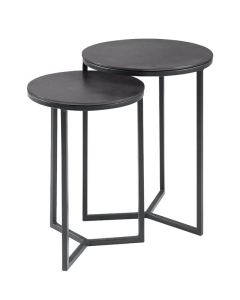 Bijzettafel Pilunio S/2 40/33 zwart