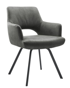 Eetkamerstoel Bellera antraciet microleder