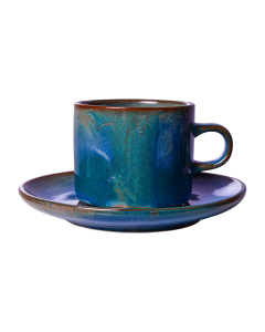 Kop & schotel Rustic Blue