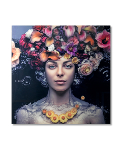 Wanddecoratie Flower art lady