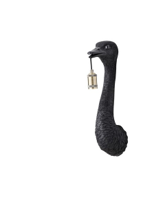 Wandlamp Mozzi Struisvogel Zwart