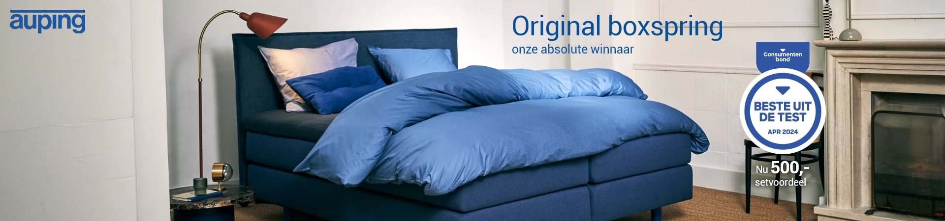 Actie - Auping: Original boxspring met €500,- setvoordeel