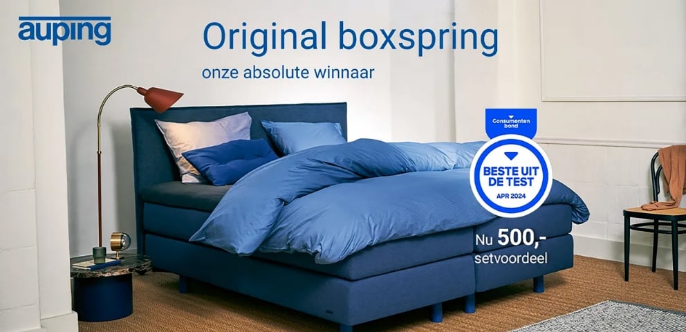 Actie - Auping: Original boxspring met €500,- setvoordeel