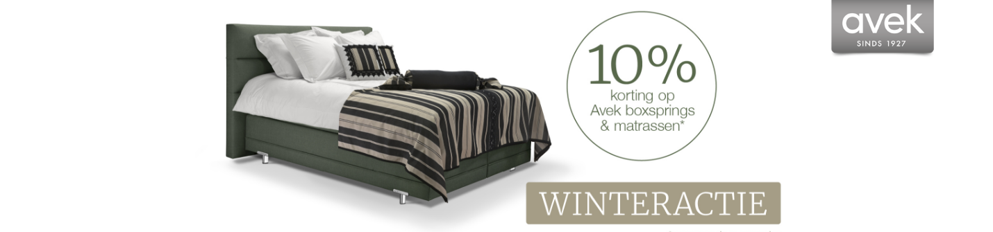 Actie - Avek: 10% korting op boxsprings & matrassen
