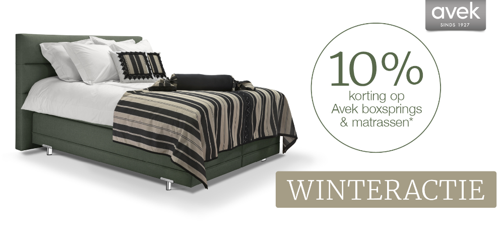 Actie - Avek: 10% korting op boxsprings & matrassen