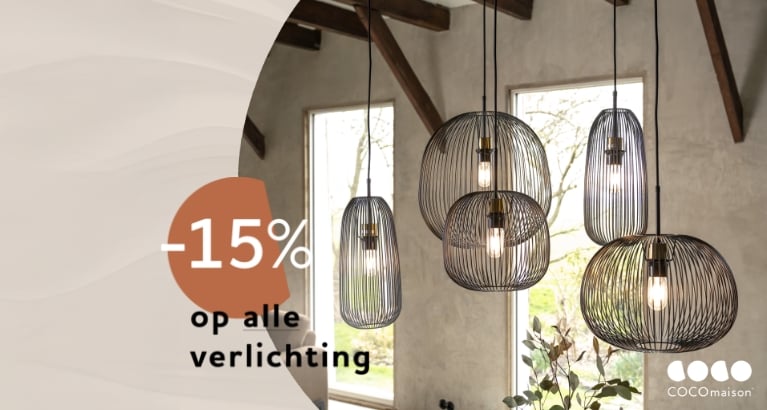 Actie - COCOmaison: -15% op alle verlichting