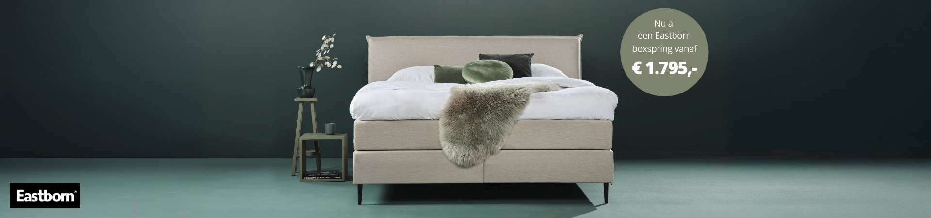 Actie - Eastborn: boxspring vanaf €1.795,-
