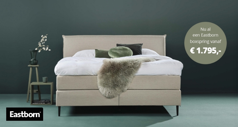 Actie - Eastborn: boxspring vanaf €1.795,-