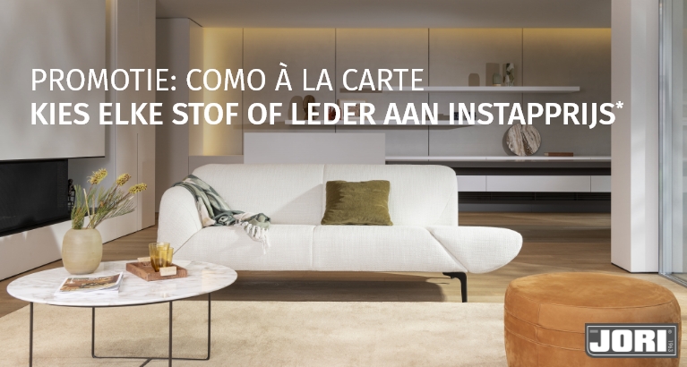 Actie - JORI: Como à la carte - stof of leder voor de instapprijs