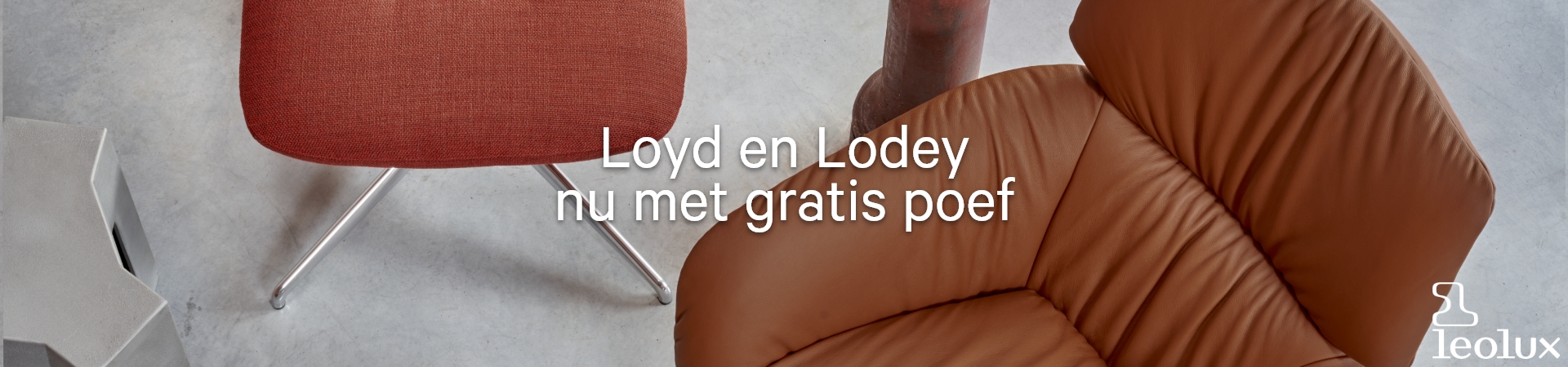 Leolux: hocker cadeau bij fauteuil Lloyd