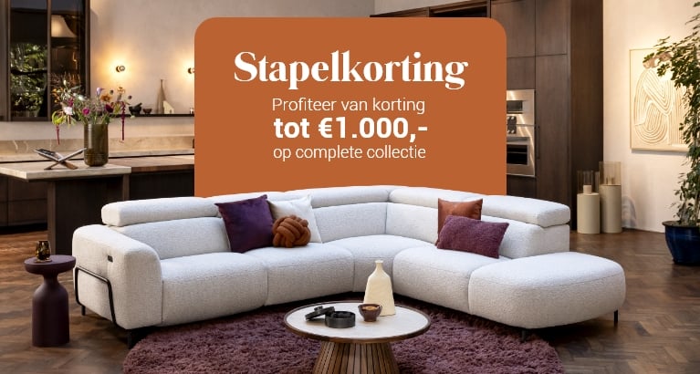 Stapelkorting: tot €1.000,- korting! 