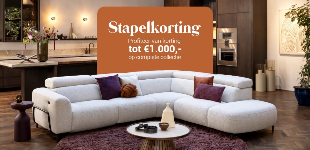 Stapelkorting: tot €1.000,- korting! 