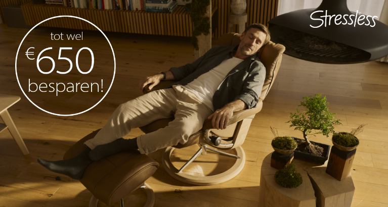 Actie - Stressless®: Tot €650,- voordeel op Mayfair