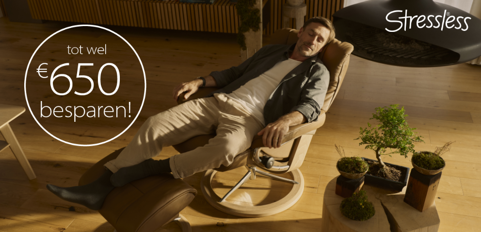 Actie - Stressless®: Tot €650,- voordeel op Mayfair