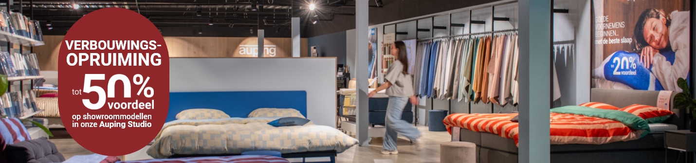 Verbouwingsopruiming Auping: tot -50% korting