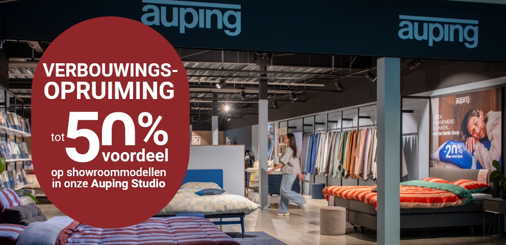 Verbouwingsopruiming Auping: tot -50% korting